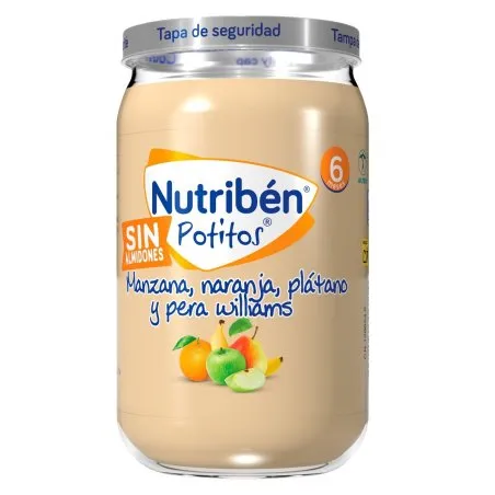 Nutrib&eacute;n Potitos manzana, naranja, pera y pl&aacute;tano 235g Nutriben - 1