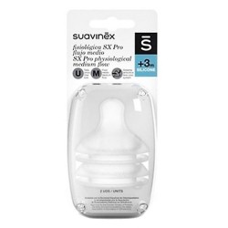Suavinex tetina fisiologica flujo M silicona 2u Suavinex - 1
