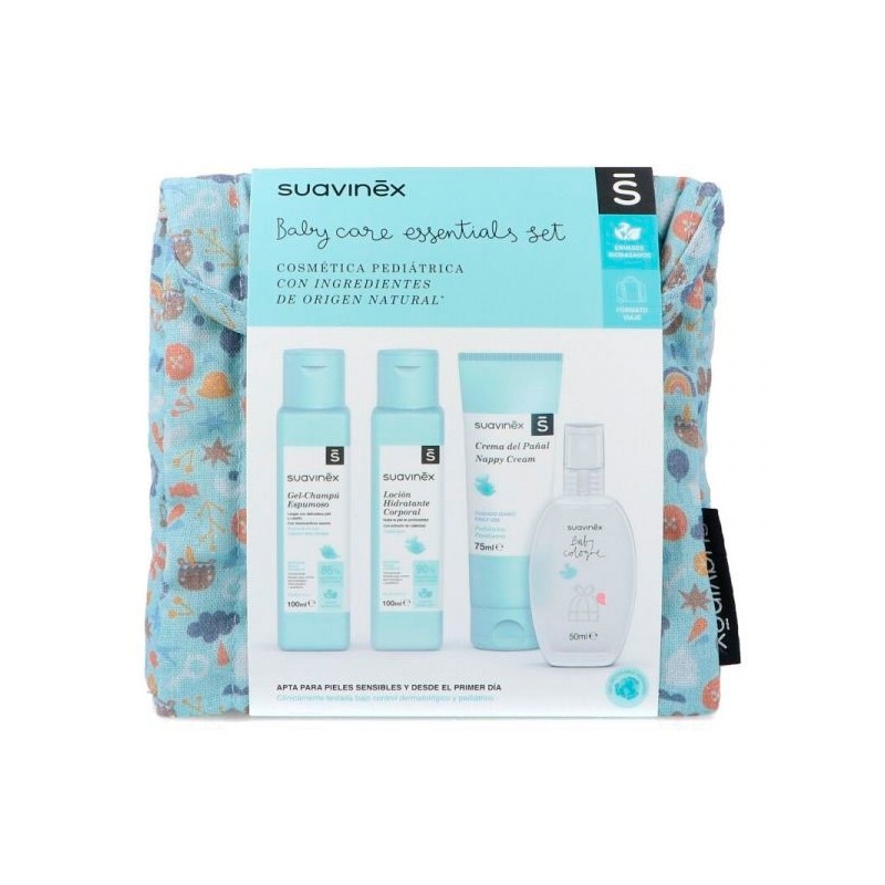 Suavinex Baby Care Essential set de viaje tela azul Suavinex - 1