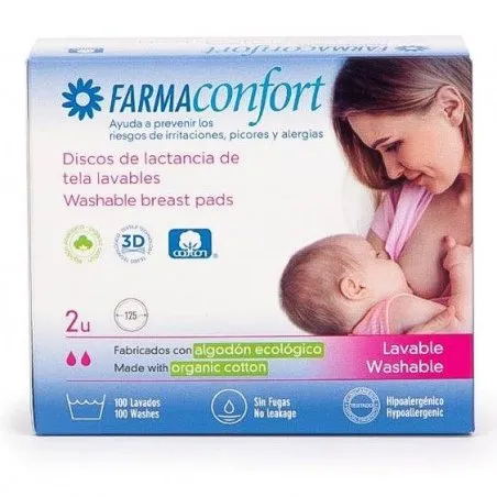 Discos de lactancia de tela lavables farmaconfort Farmaconfort - 1