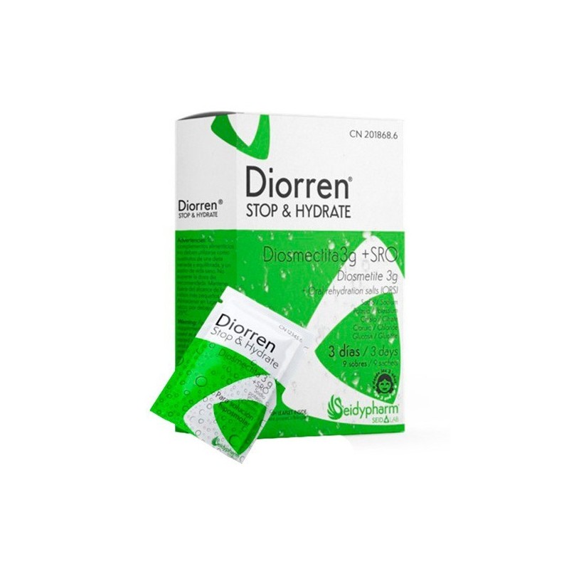 Diorren stop y hidratación 9 sobres Seid - 1