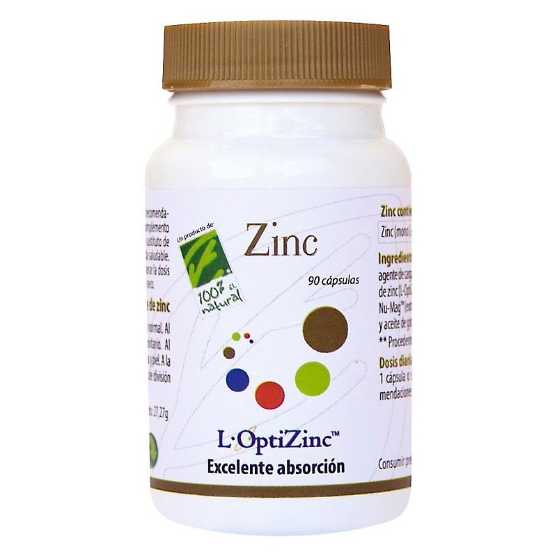 Cien Por Cien Natural Zinc 90 cápsulas Cien Por Cien Natural - 1