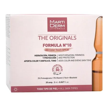MartiDerm The Originals Formula N&ordm;10 HD Color Touch SPF30 30 ampollas Martiderm - 1