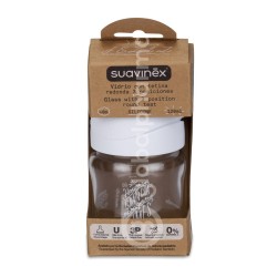 Suavinex biberón vidrio silicona tetina 3 posiciones 120ml Suavinex - 1