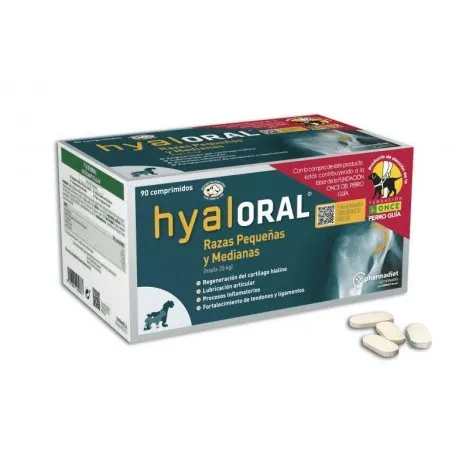 Hyaloral razas medianas y peque&ntilde;as 90 comprimidos Pharmadiet - 1