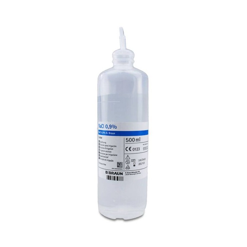 Nacl cloruro sodico 0'9% 500 ml ecolav Braun - 1