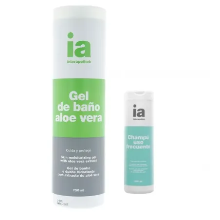 Pack Gel Aloe Vera 750ml + Champ&uacute; Diario 100ml Interapothek - 1