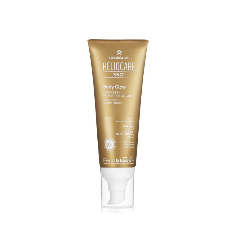 Heliocare 360 Body Glow SPF 50+ 100 ml protector solar corporal con efecto dorado