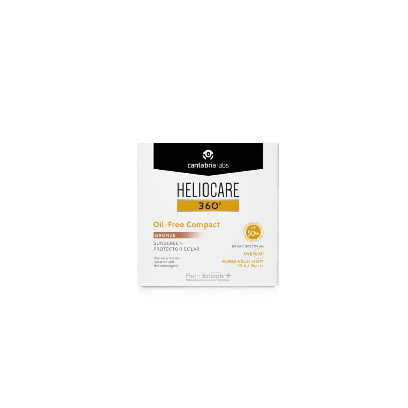 Heliocare 360 Oil-Free Compact SPF 50+ Bronze 10 g fotoprotector compacto con color - imagen 3