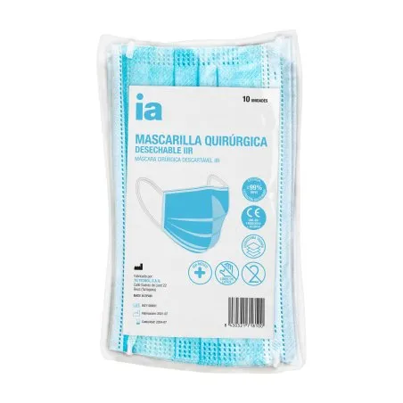 Interapothek mascarillas quir&uacute;rgicas iir azules 10 uds Interapothek - 1
