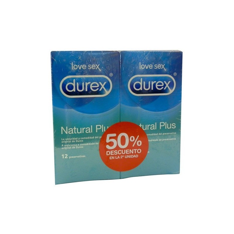 Durex natural plus preservativos 2x12 uds Durex - 1