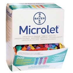 Microlet lancetas colores 200 und bayer Microlet - 1