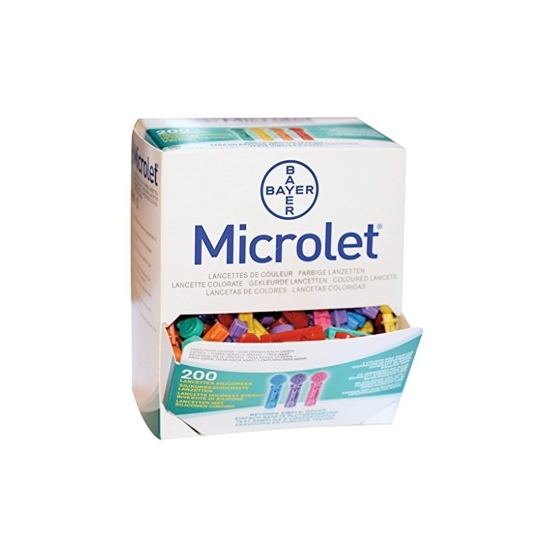 Microlet lancetas colores 200 und bayer Microlet - 1