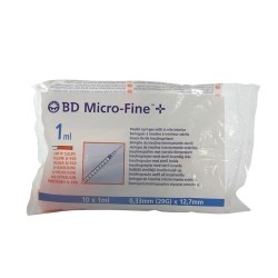 Jeringa insulina b.d. 1 ml. u-100 10 und