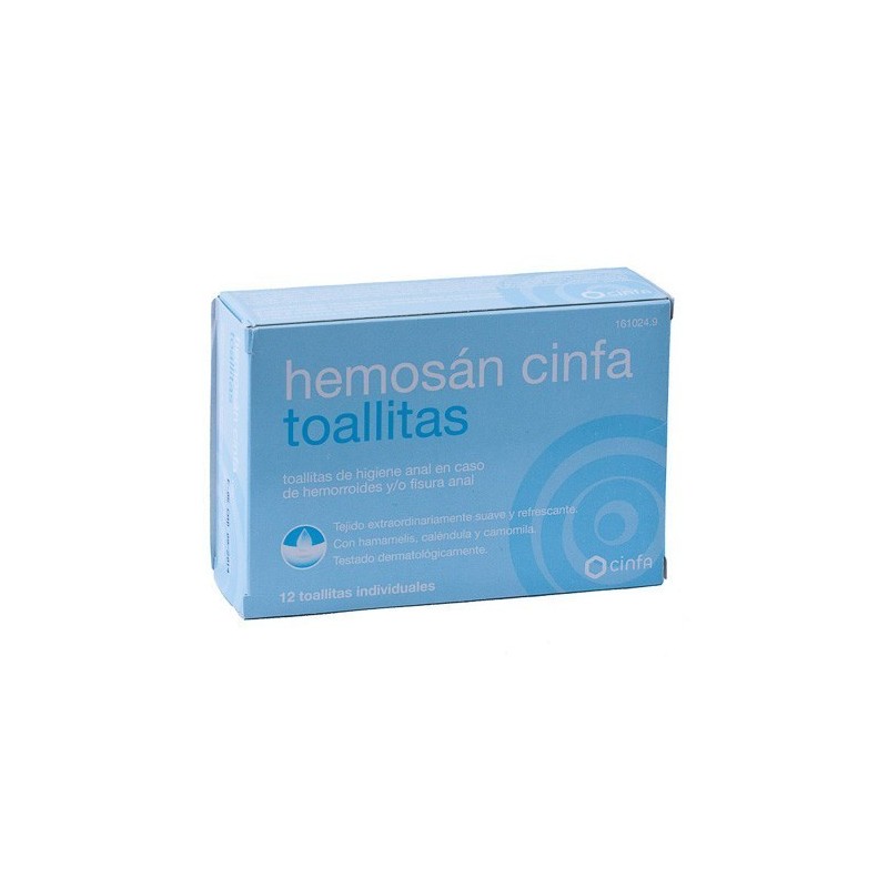 Hemosan cinfa hemorroides 12 toallitas Hemosan - 1
