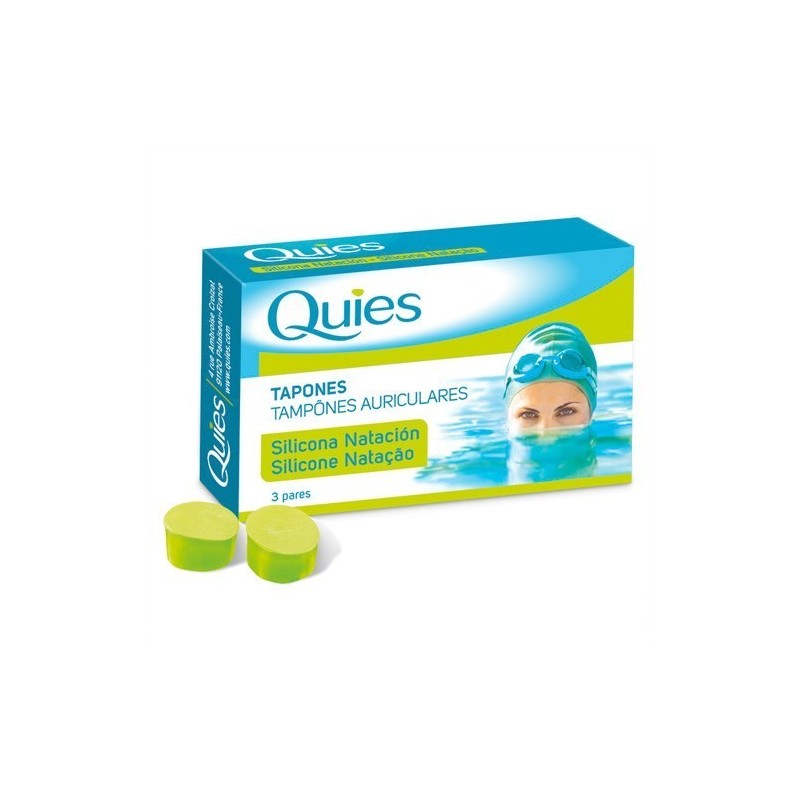 Quies tapones de oido silic. natacion 6u Quies - 1
