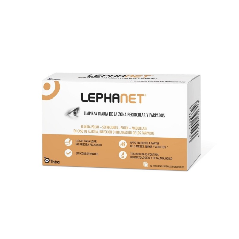 Lephanet 12 toallitas limpiadoras ojos Thea - 1