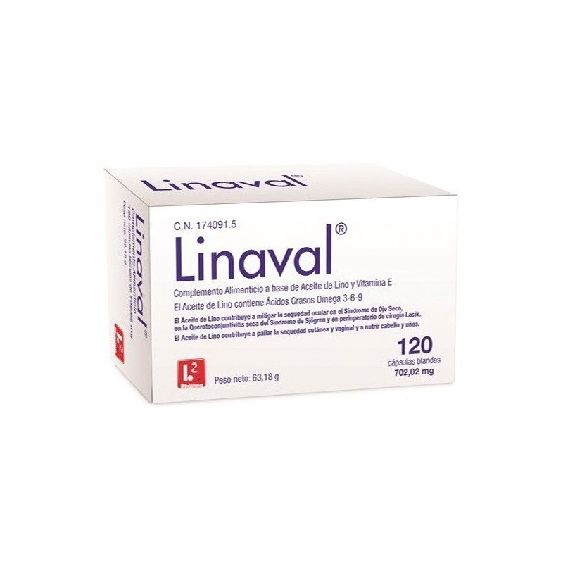 Linaval 702,02 mg 120 capsulas Linaval - 1