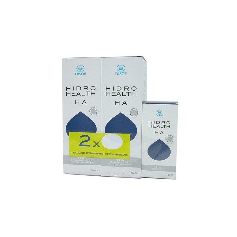 Sol lentes hidro health ha 2x360 + 60ml Disop - 1