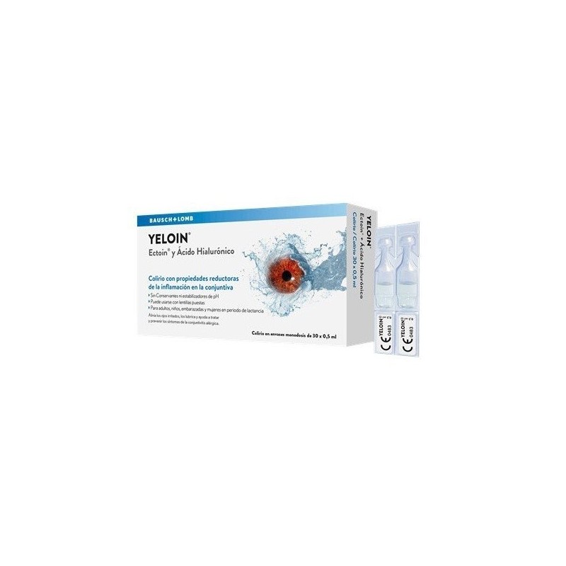 Yeloin colirio ojo irritado solucion oftalmica 2% 30 monodosis Bausch&Lomb - 1