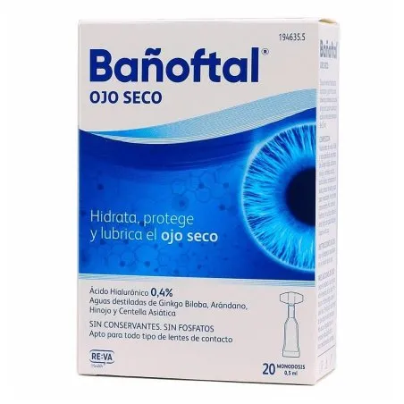 Ba&ntilde;oftal ojo seco 0,4 monodosis 20uds Ba&ntilde;oftal - 1