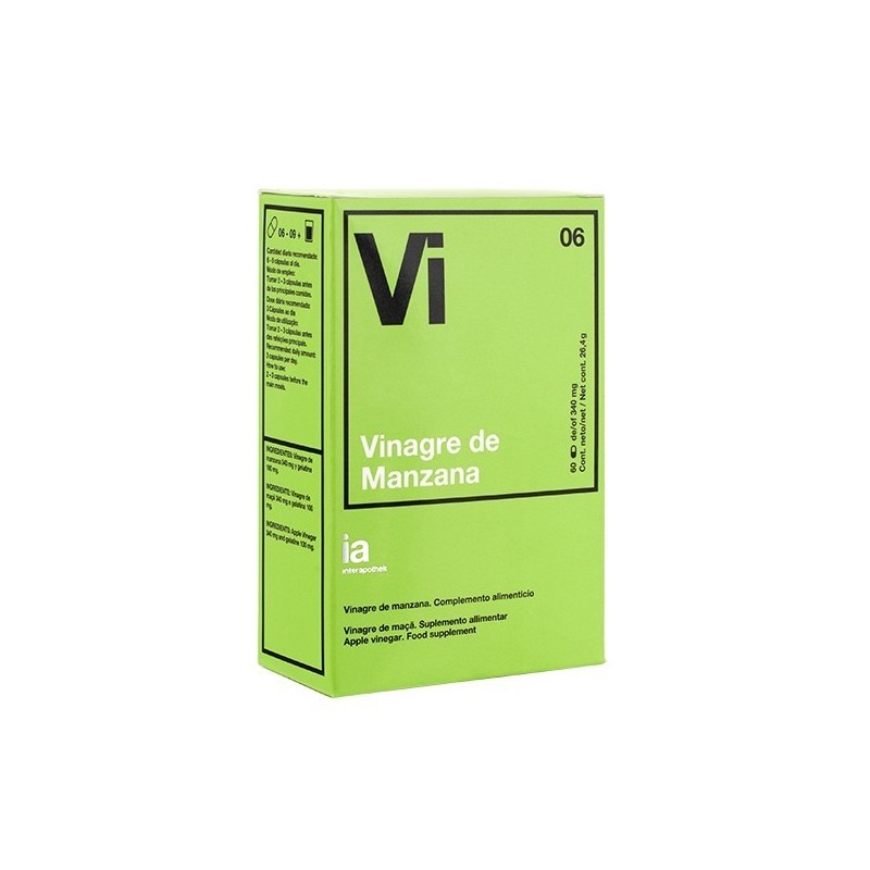 Interapothek vinagre de manzana 340 mg 60 cápsulas Interapothek - 1