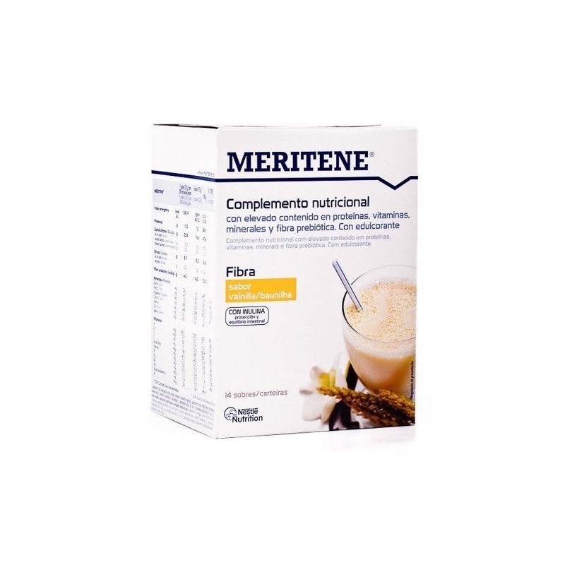Meritene fibra polvo vainilla 14 sobres Meritene - 1