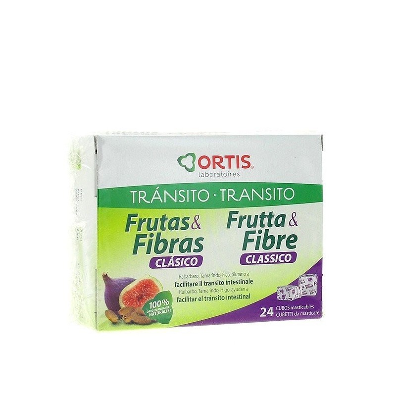 Nutritión&santé fruta fibra clásico 24 cubos masticables Ortis - 1