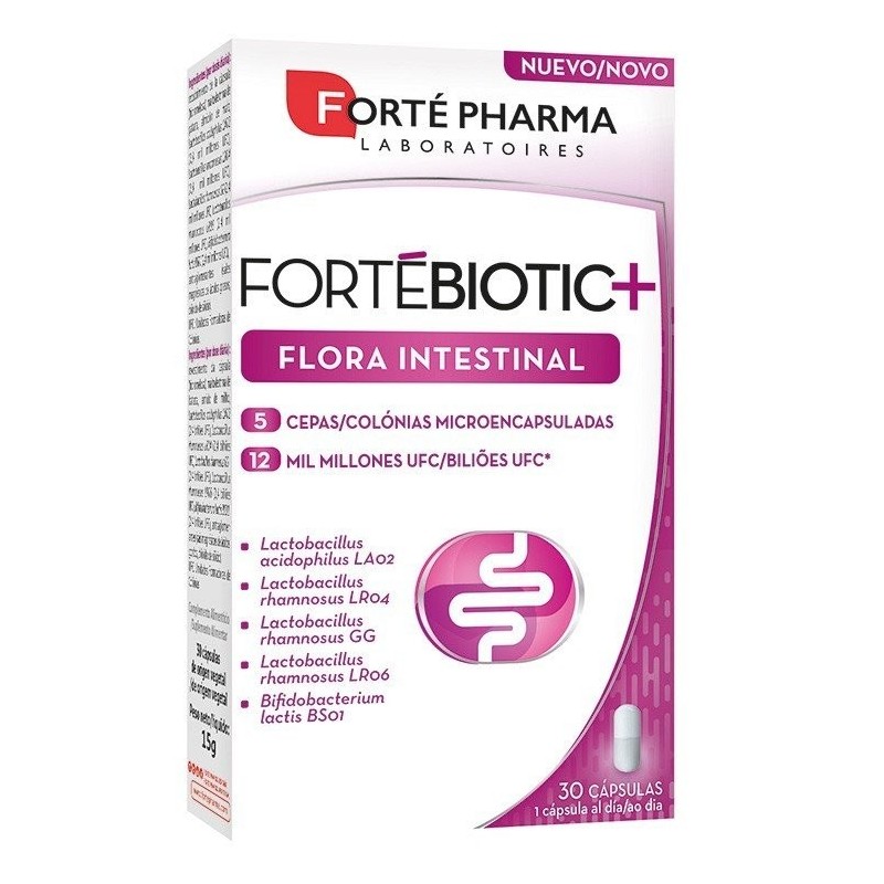 Forte pharma fortebiotic+ flora intestinal 30 capsulas Forte Pharma - 1