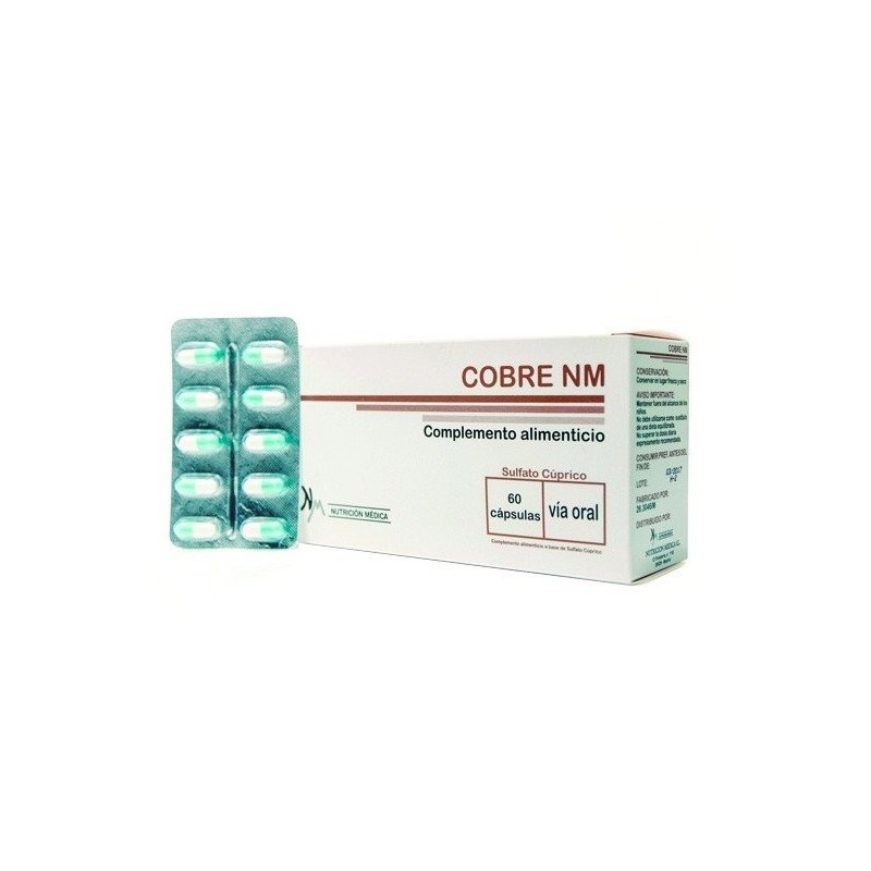 Cobre nm 60 cápsulas Nutrición Médica - 1
