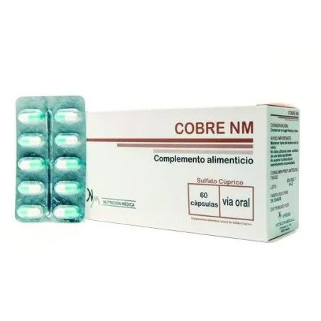 Cobre nm 60 c&aacute;psulas Nutrici&oacute;n M&eacute;dica - 1