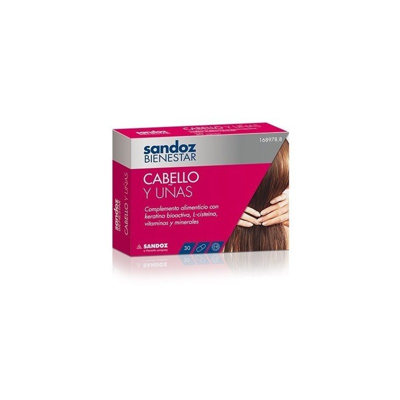 Sandoz bienestar cabello y uñas 30 cápsulas Sandoz - 1