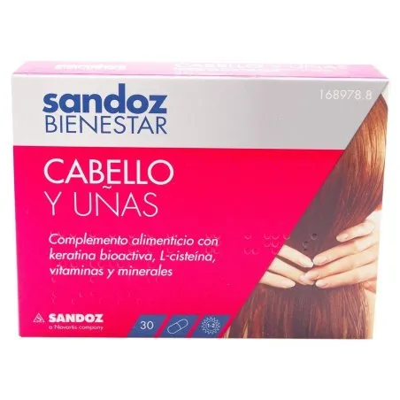 Sandoz bienestar cabello y u&ntilde;as 90 c&aacute;psulas Sandoz - 1