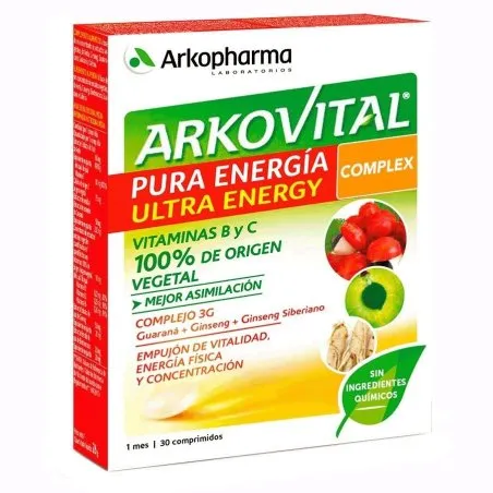 Arkovital pura energ&iacute;a ultra 30 comprimidos Arkopharma - 1