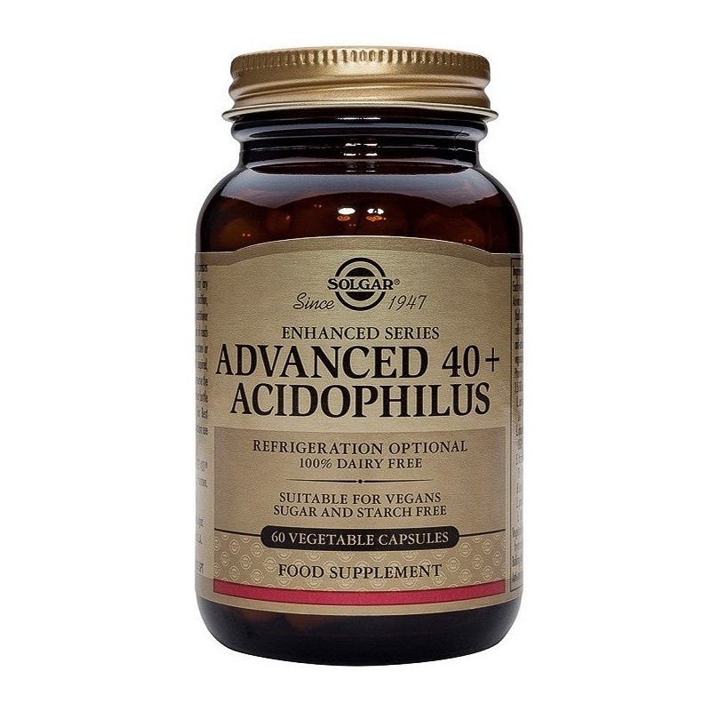 Solgar acidofilus 40 + avanzado 60 cápsulas Solgar - 1