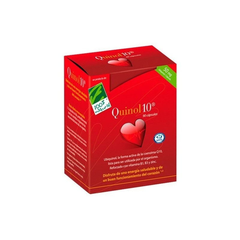 Cien por cien quinol-10 90 cápsulas 100mg Cien Por Cien Natural - 1