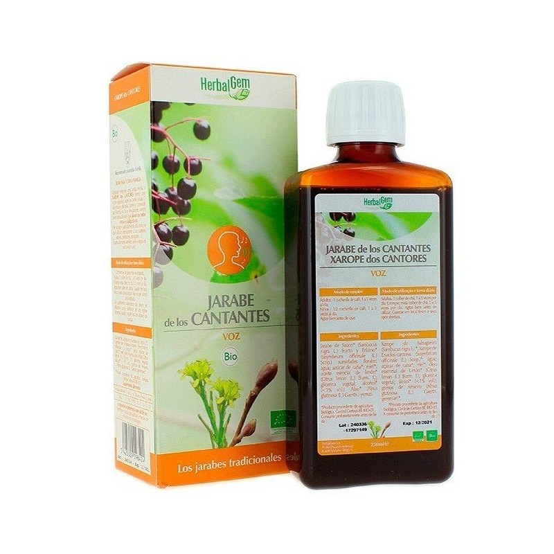 Herbalgem jarabe cantantes bio 250ml Herbalgem - 1