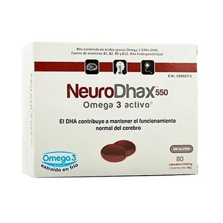 Neurodhax omega 3 activo 550 mg 80 caps Nutrition&Sant&eacute; - 1