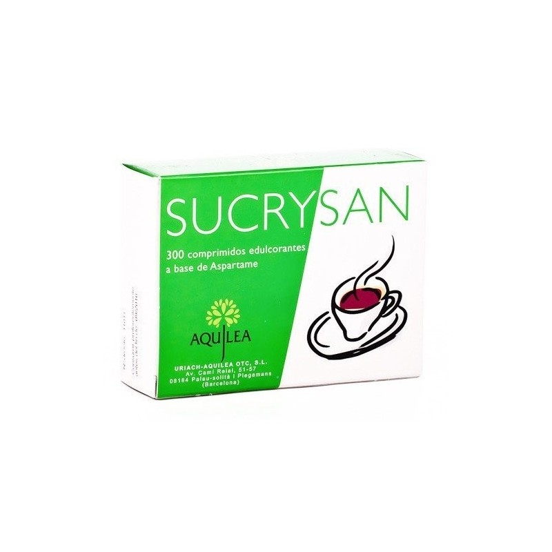 Sucrysan aspartamo edulcorante 300 comprimidos Uriach - 1
