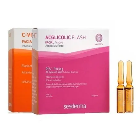 Sesderma pack acglicolic flash + cvit flash serum 2 amp Sesderma - 1