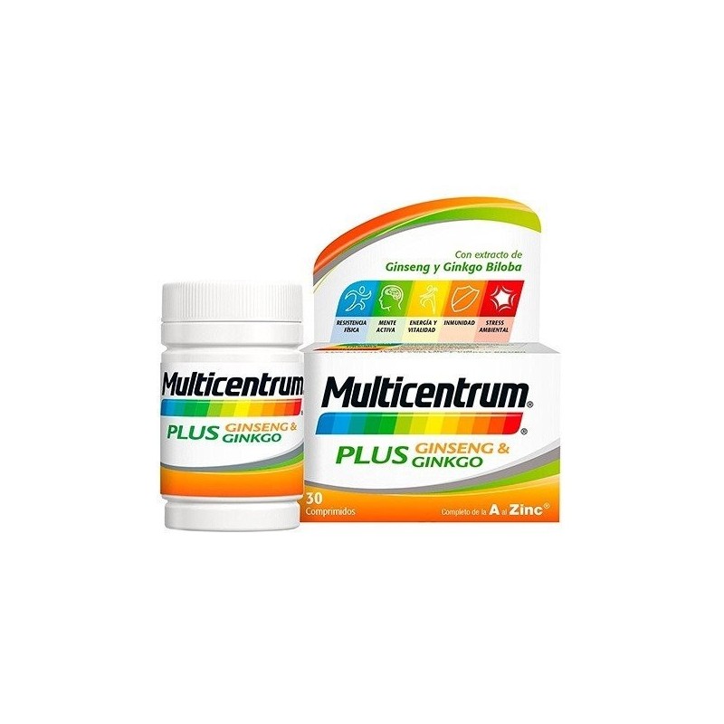 Multicentrum plus ginseng-ginkgo 30 comprimidos Multicentrum - 1