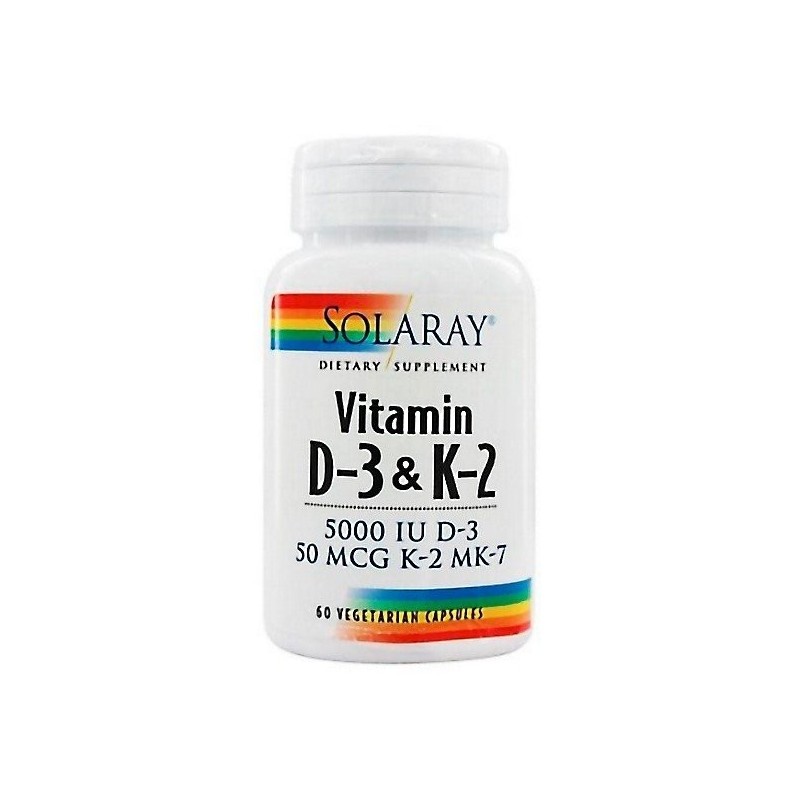 Solaray vitamina d3 & k2 (mk7) 60caps Solaray - 1