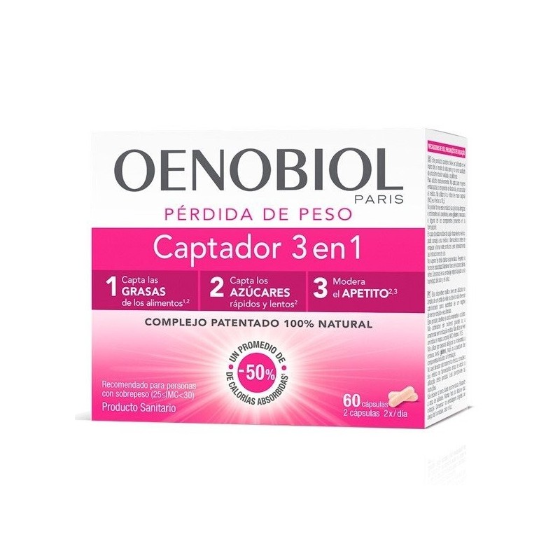 Oenobiol captador 3 en 1 60 cápsulas Oenobiol - 1