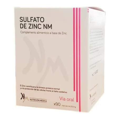 Sulfato de zinc nm 90 c&aacute;psulas Nutrici&oacute;n M&eacute;dica - 1