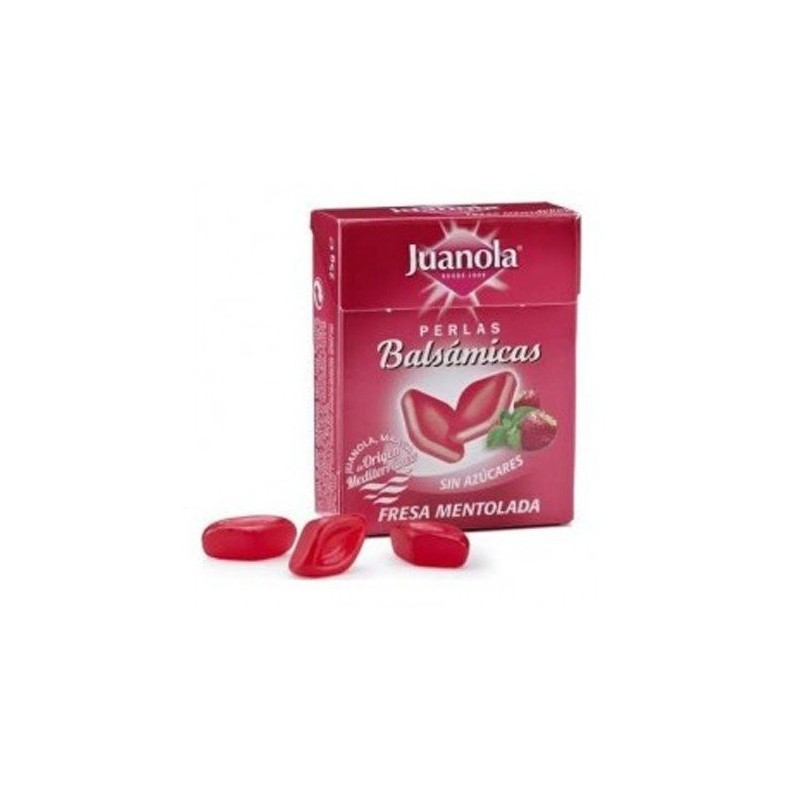 Juanola perlas de fresa mentolada 25 gr Juanola - 1