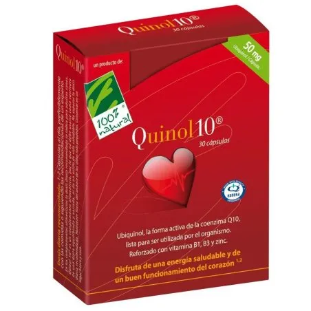 Cien por cien quinol-10 30 c&aacute;psulas 50mg Cien Por Cien Natural - 1