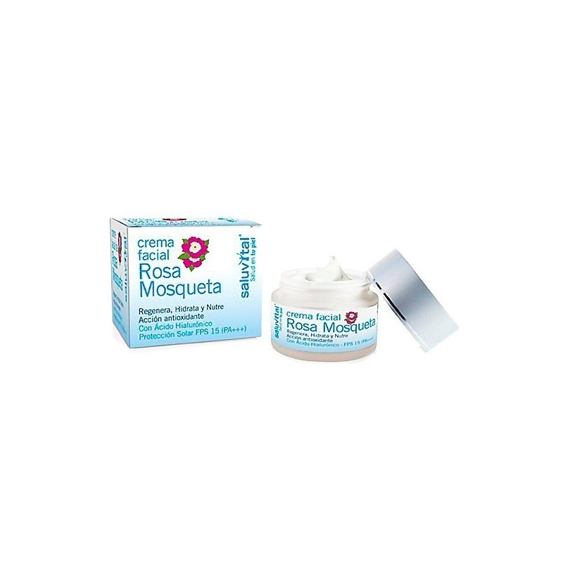 Saluvital crema facial 50ml fps15 rosa mosqueta + ac hialurónico Saluvital - 1