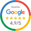 Reseñas Google 4,9 sobre 5