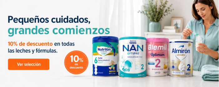Leches infantiles Nutrib&eacute;n, NAN, Blemil y Almir&oacute;n con promoci&oacute;n del 10% de descuento