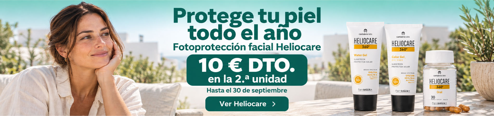 Heliocare facial: 10 € de descuento en la segunda unidad hasta el 30 de septiembre